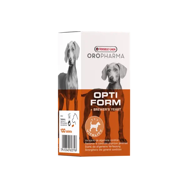 OROPHARMA OPTI FORM DOG 100 табл – хранителна добавка за кучета, подобряваща жизнеността и енергията