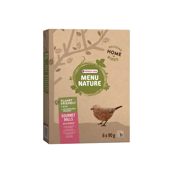 Versele-Laga Menu Nature Gourmet Balls with Berries - Високоенергийна храна под формата на топки с горски плодове 6 х 90 гр