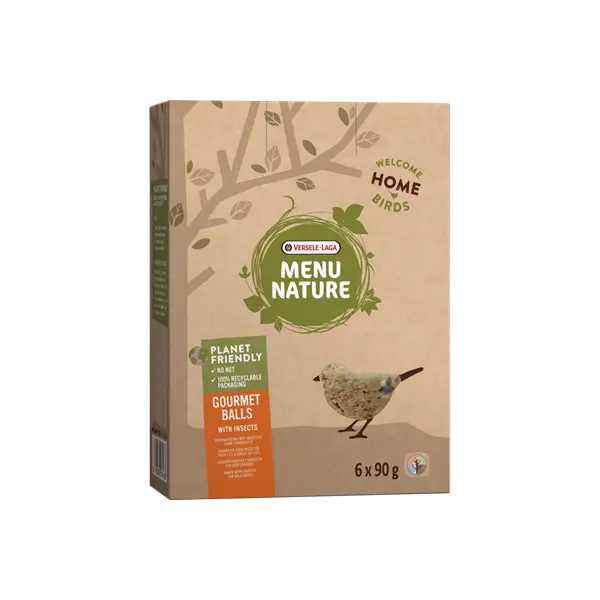 Versele-Laga Menu Nature Gourmet Balls with Insects - Високоенергийна храна под формата на топки с насекоми 6 х 90 гр