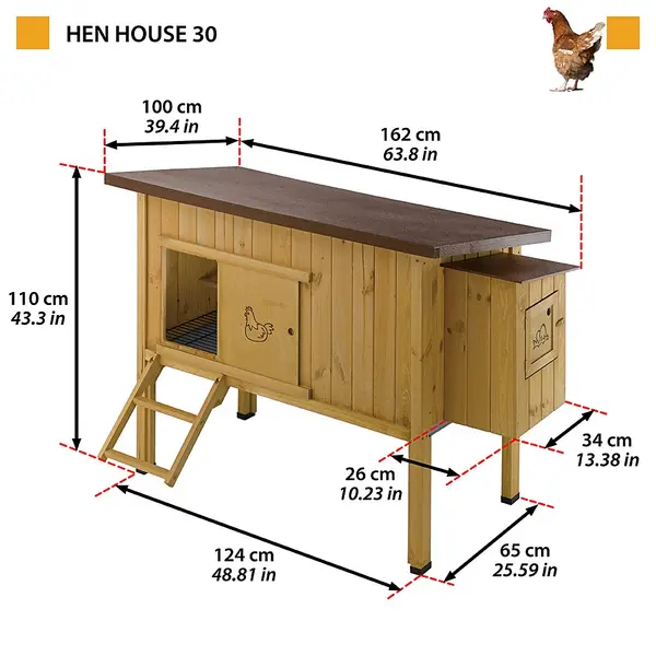 Ferplast HEN HOUSE 30 - дървена къща за дворни птици