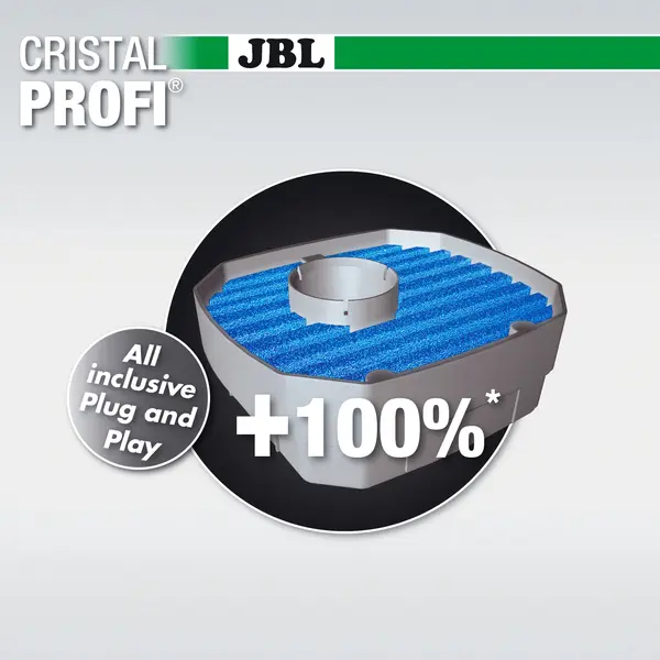 JBL CristalProfi e402 greenline - Енергоспестяващ външен филтър за аквариуми от 40л до 120 л или 40 до 80см дължина