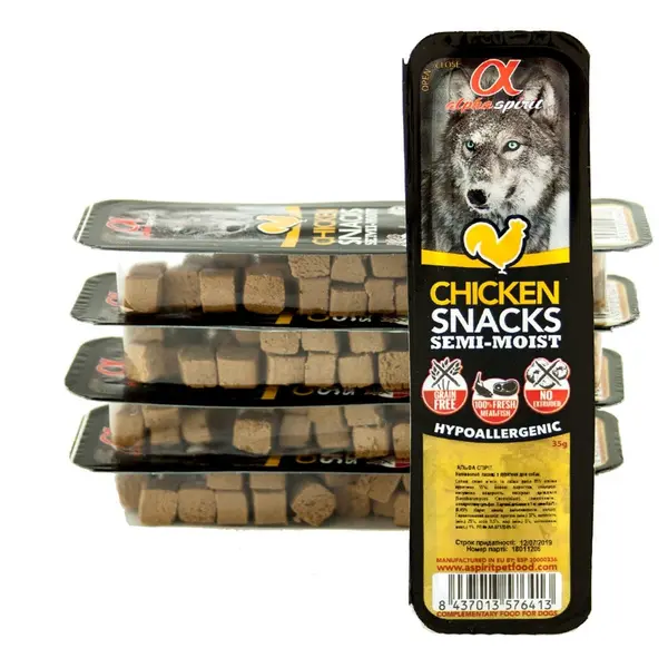 Alpha Spirit Chicken Snack 35 g - Лакомство за куче с пиле