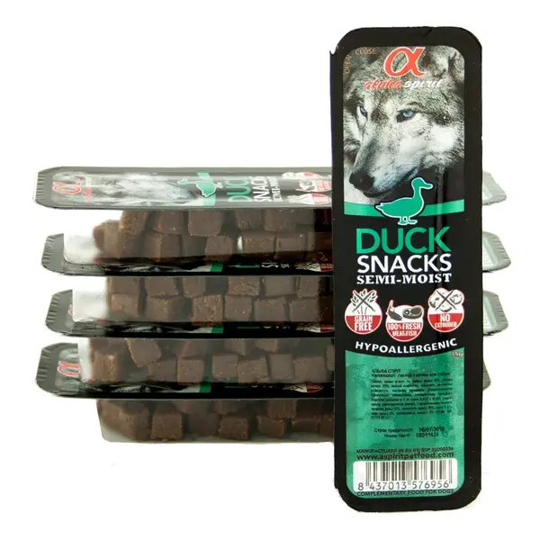 Alpha Spirit Duck Snack 35 g - Лакомство за куче с патешко