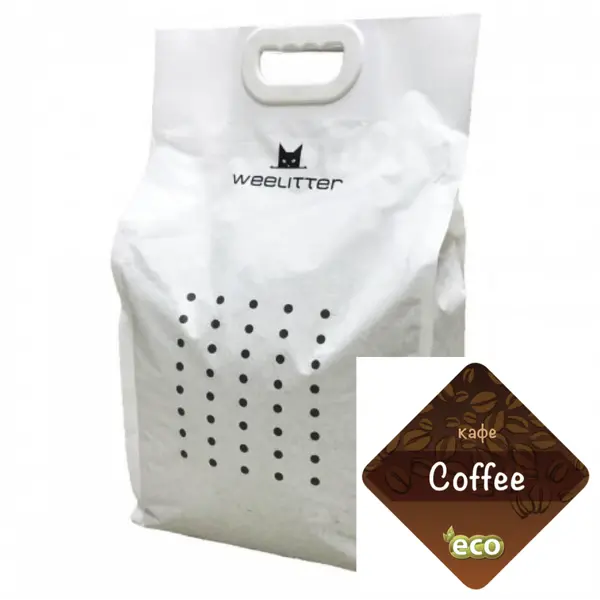 WeeLitter Cofee - Натурална, биоразградима соева котешка тоалетна, аромат кафе