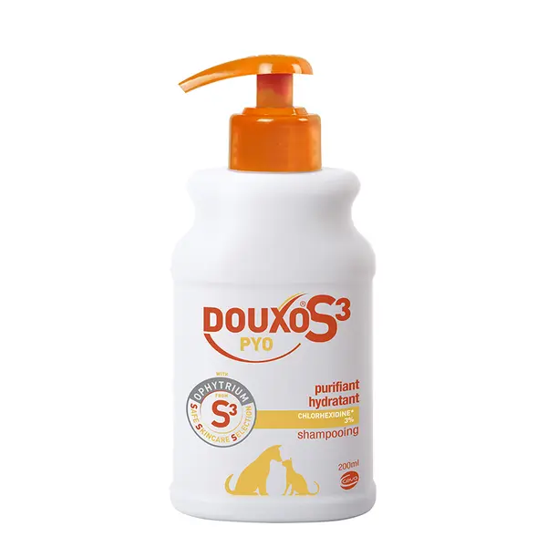DOUXO S3 PYO шампоан 200ml - за възпалена кожа (с хлорхексидин)