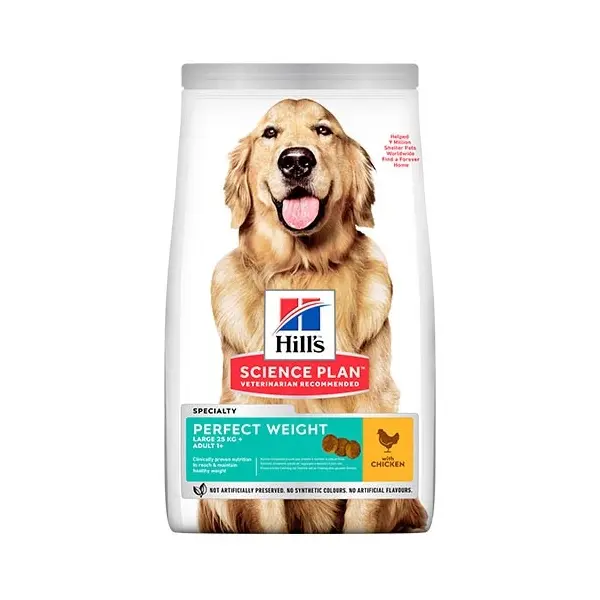 Hill's Science Plan Canine Adult Perfect Weight Large Breed – За намаляване и поддържане на теглото при кучета от едри породи (над 25 кг) над 1 година  - 12 кг
