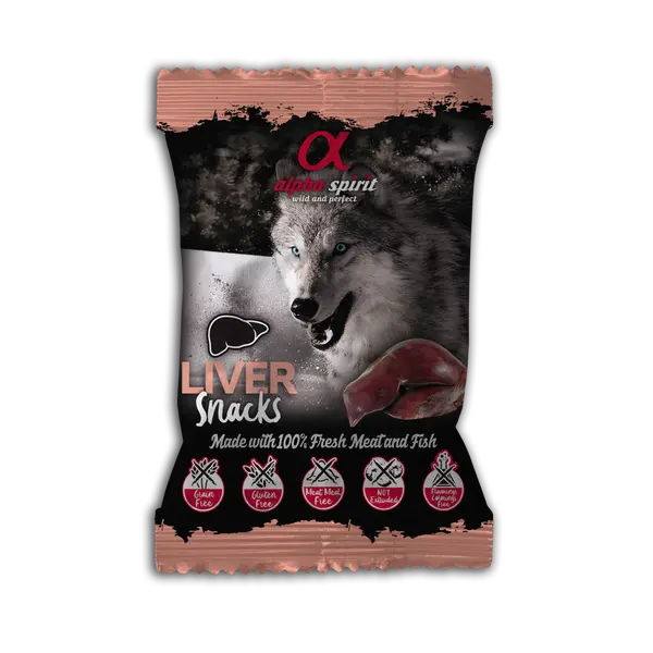 Alpha Spirit Snacks dog Liver 50 g - Лакомство за куче с черен дроб