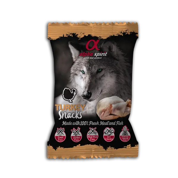 Alpha Spirit Snacks dog Turkey 50 g - Лакомство за куче с пуешко