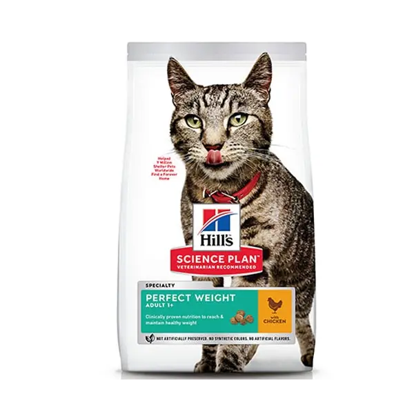Hill's Science Plan Feline Adult Perfect Weight Chicken 1,5 kg – За намаляване и поддържане на теглото при котки над 1 година /с пилешко/
