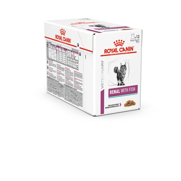 Royal Canin Renal Fish Cat Pouch 12x85 гр - Мокра храна с риба за котки с хронична бъбречна недостатъчност