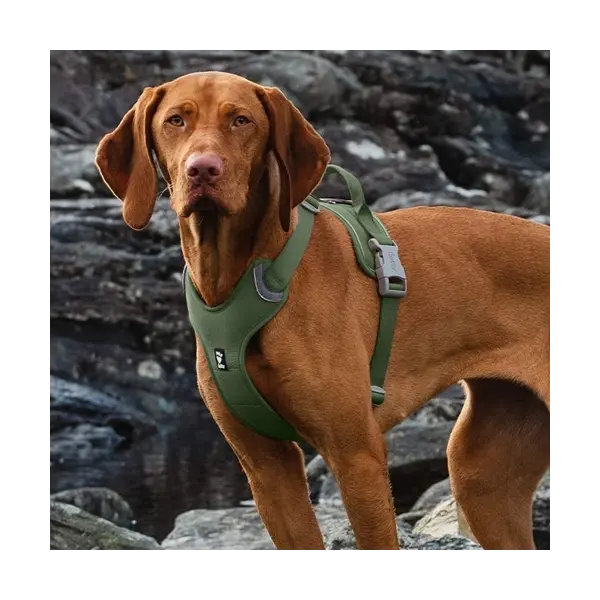 Hurtta Weekend Warrior ECO Harness - нагръдник от еко мтериали 60-80 см, цвят тъмно зелен