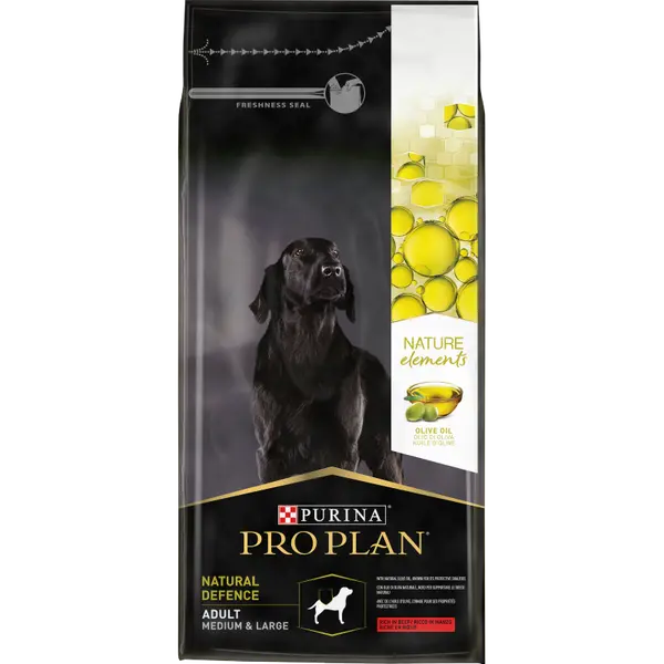 Pro Plan Nature Elements Defense Medium & Large Adult Beef - за кучета в зряла възраст над 1 година от средни и едри породи с говеждо