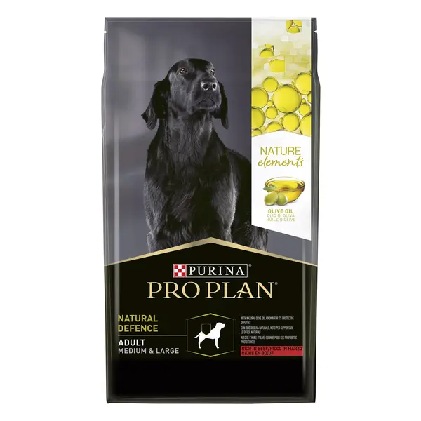 Pro Plan Nature Elements Defense Medium & Large Adult Beef - за кучета в зряла възраст над 1 година от средни и едри породи с говеждо