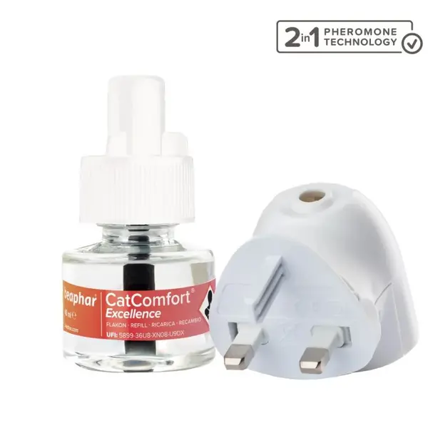 Beaphar Cat Comfort Diffuser - дифузер с електрическо захранване, с включен спрей с феромони 48 мл.
