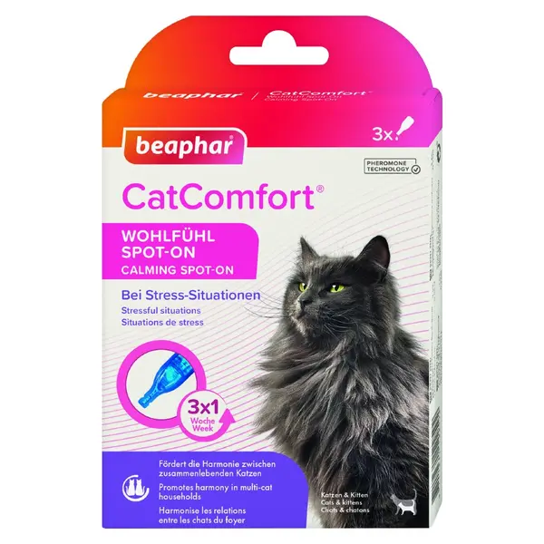 Beaphar Cat Comfort Calming Spot On - успокояващи капки с феромони за котки