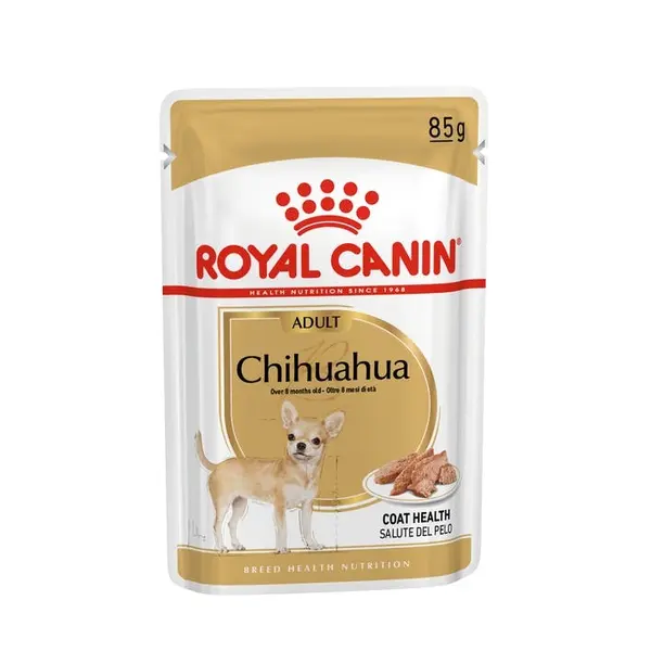 Royal Canin CHIHUAHUA ADULT POUCH 12x85g - Пълноценна храна за кучета порода чихуахуа в зряла възраст над 8 месеца, пастет
