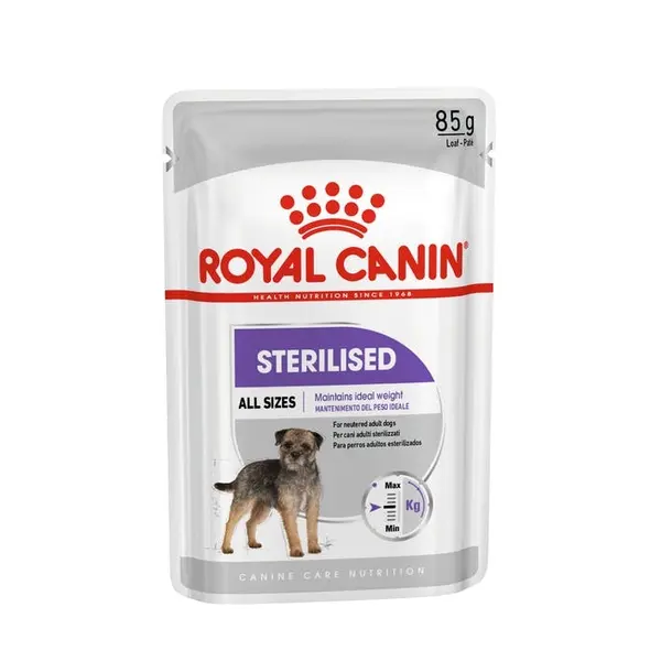 Royal Canin CCN STERILIZED LOAF 12x85g - за кастрирани кучета и за кучета със склонност към натрупване на наднормено тегло.