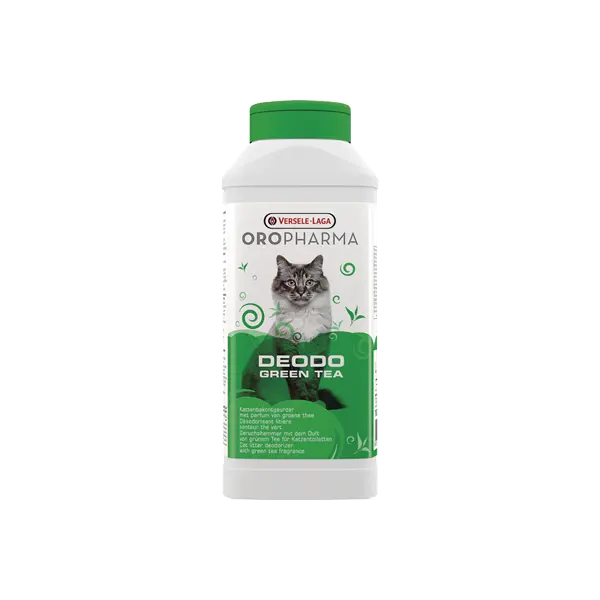 OROPHARMA DEODO GREEN TEA 750 g - деозодорант на прах за котешка тоалетна с аромат на зелен чай
