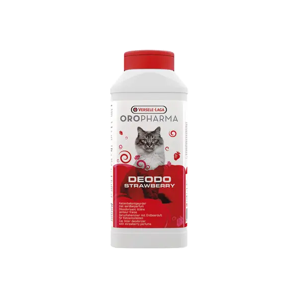 OROPHARMA DEODO STRAWBERRY 750 g - деозодорант на прах за котешка тоалетна с аромат на ягода