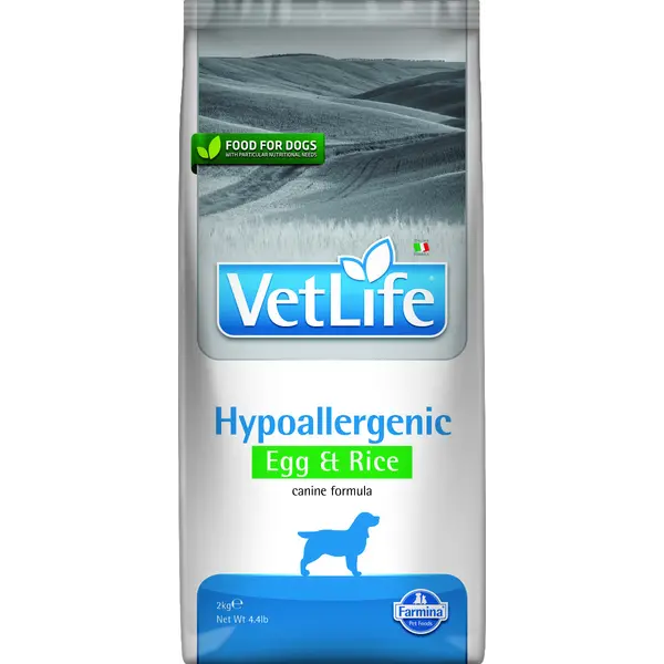 Farmina Vet Life Canine Hypoallergenic Egg&Rice – пълноценна диетична храна за кучета при хранителни аллергии