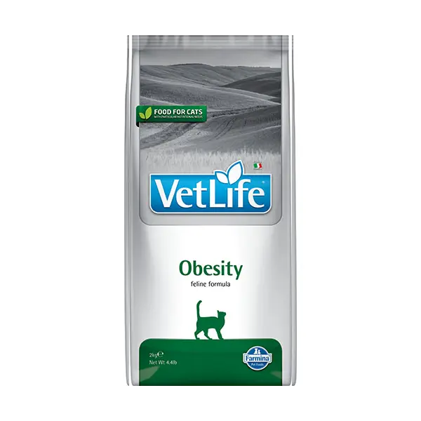 Farmina Vet Life Feline Obesity – пълноценна диетична храна за намаляването на наднорменото тегло при котки със затлъстяване