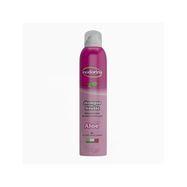 Inodorina Shampoo Mousse - мус-шампоан за сухо почистване Алое 300 мл.