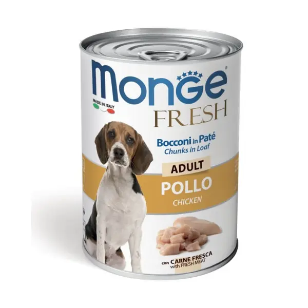 MONGE FRESH Adult chicken – хапки за кучета в зряла възраст с пилешко - 400 гр
