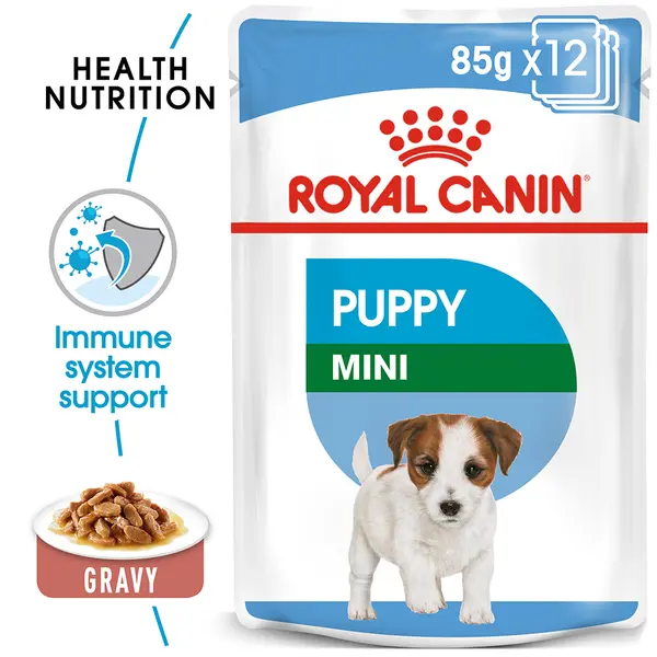 ROYAL CANIN® MINI PUPPY Pouch 12x85g - Пълноценна храна за подрастващи кучета от дребни породи