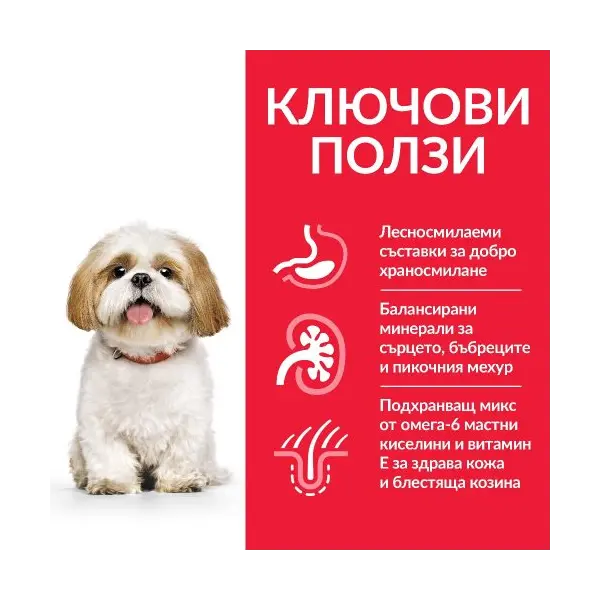 Hill's Science Plan Canine Small&Mini Mature 7+  Chicken - суха храна за възрастни кучета от малки породи над 7 години с пилешко - 6 кг