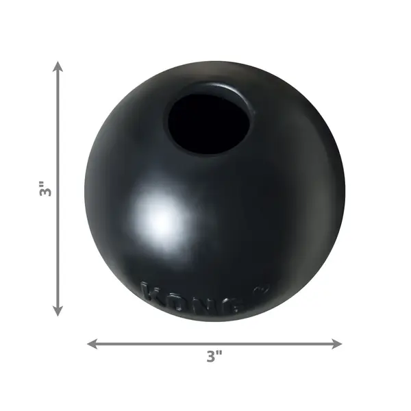 Kong Extreme Ball M/L , black - здрава топка от естествен каучук за кучета с тегло от 13 до 30 кг, черна