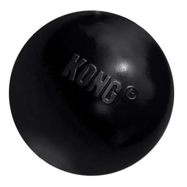 Kong Extreme Ball M/L , black - здрава топка от естествен каучук за кучета с тегло от 13 до 30 кг, черна