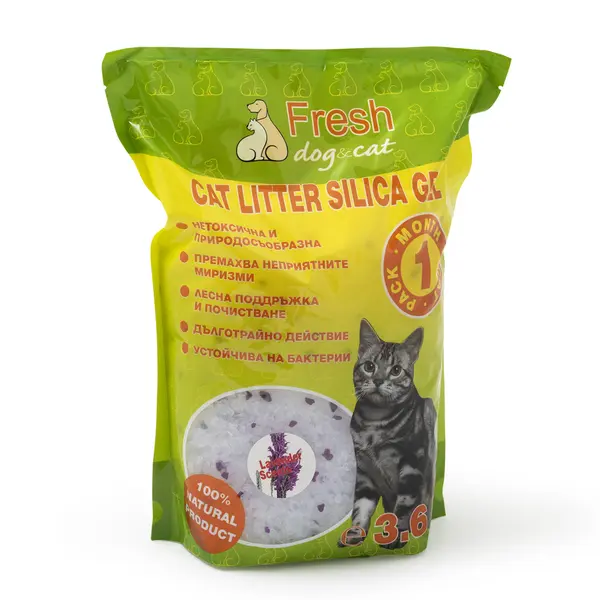 Cat Litter Fresh CAT - Силиконова котешка тоалетна натурална - 3,6 литра