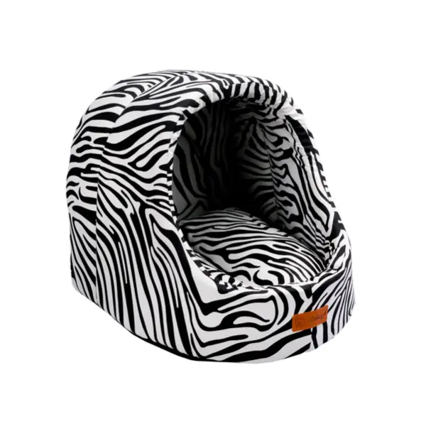 Dubex MINI CAVE Medium Зебра  - Меко легло - 50 x 47 x 43 см