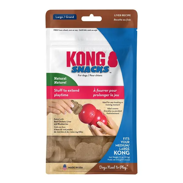 KONG Snacks Liver Large - лакомство с черен дроб - 312 гр