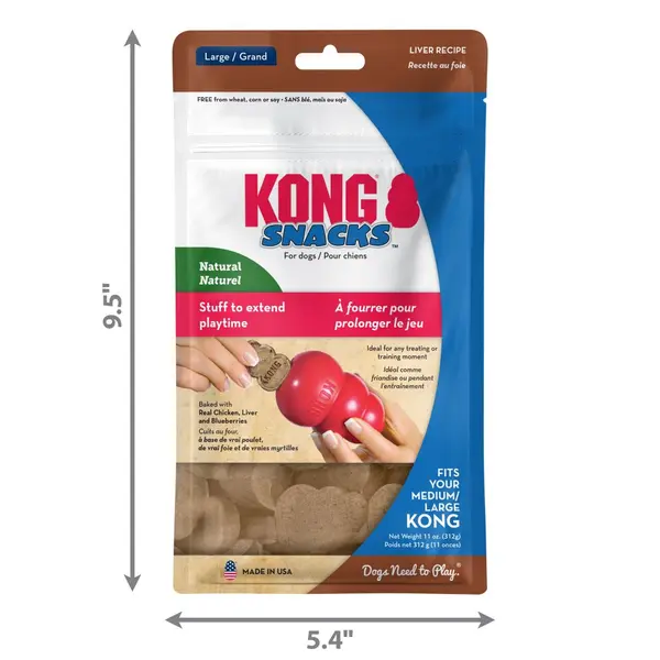 KONG Snacks Liver Large - лакомство с черен дроб - 312 гр