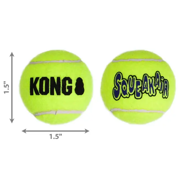 Kong SqueakAir Balls XS - тенис топка с пищялка - комплект 3 броя