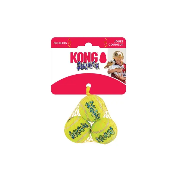 Kong SqueakAir Balls XS - тенис топка с пищялка - комплект 3 броя