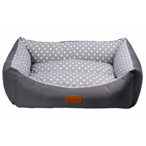 Dubex TARTE сиво на точки XL - Меко легло - 95 x 70 x 22 см
