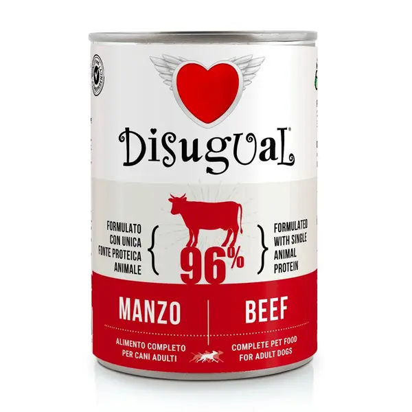 Disugual Beef - пълноценна храна за кучета с един източник на животински протеин, с говеждо