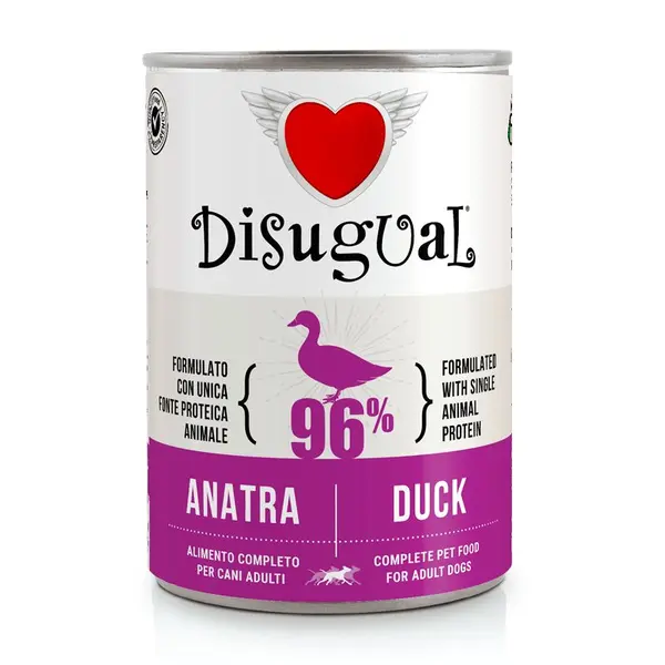Disugual Duck - пълноценна храна за кучета с един източник на животински протеин, с патешко