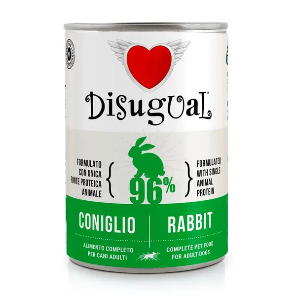 Disugual Rabbit - пълноценна храна за кучета с един източник на животински протеин, със заешко