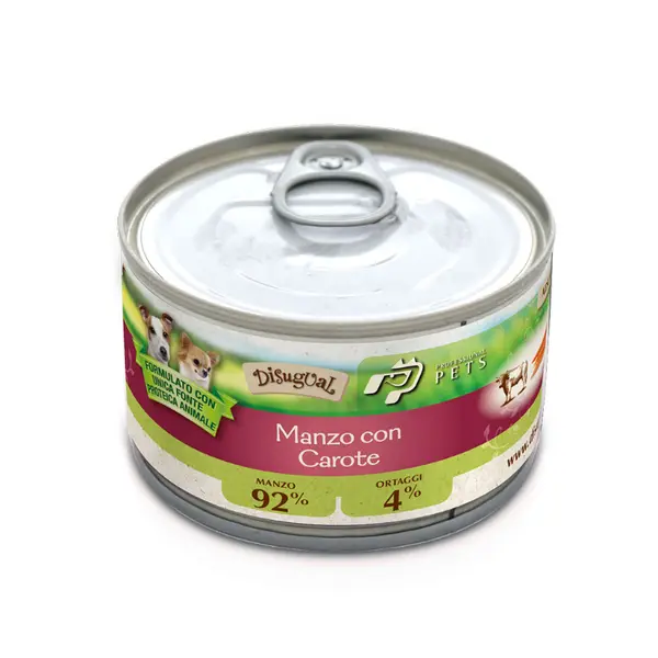 Disugual PROFESSIONAL PETS Beef with Carrot - пълноценна храна за кучета с един източник на животински протеин, говеждо с моркови
