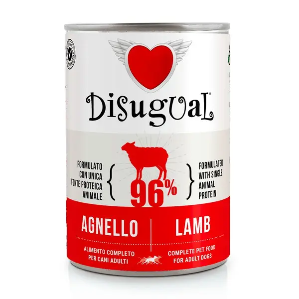Disugual Lamb - пълноценна храна за кучета с един източник на животински протеин, с  агнешко