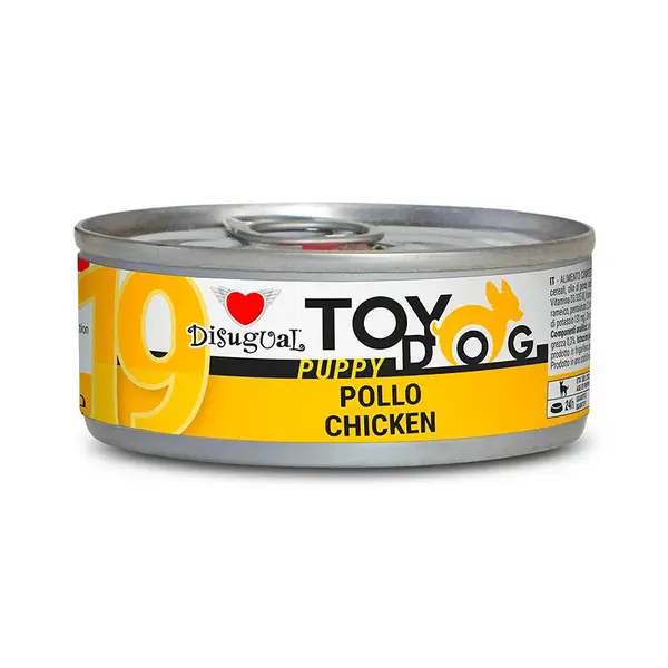 Disugual Toy Dog PUPPY Chicken - за подрастващи кученца до 1 година от мини и малки породи с пиле - 85 гр