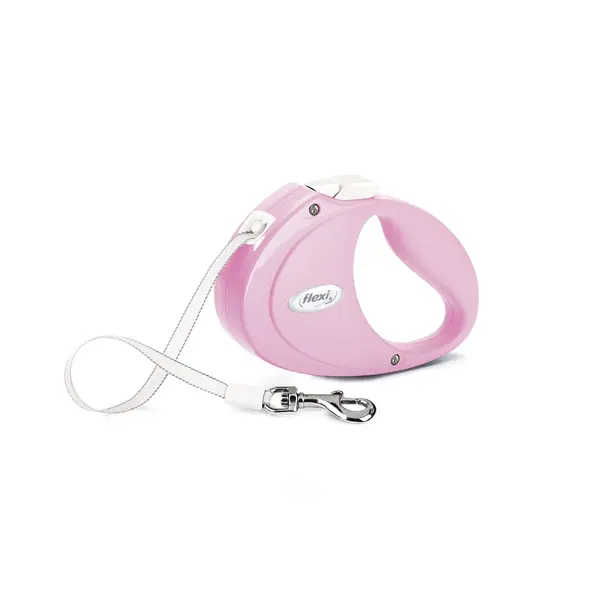 Flexi Puppy - Автоматичен повод за малки кученца до 12 кг - розов