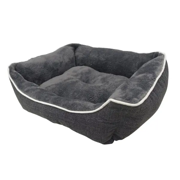 Nobby Comfort bed square Classic ARNO - меко микрофибърно легло за кучета, сиво, 52 x 41 x 16 см