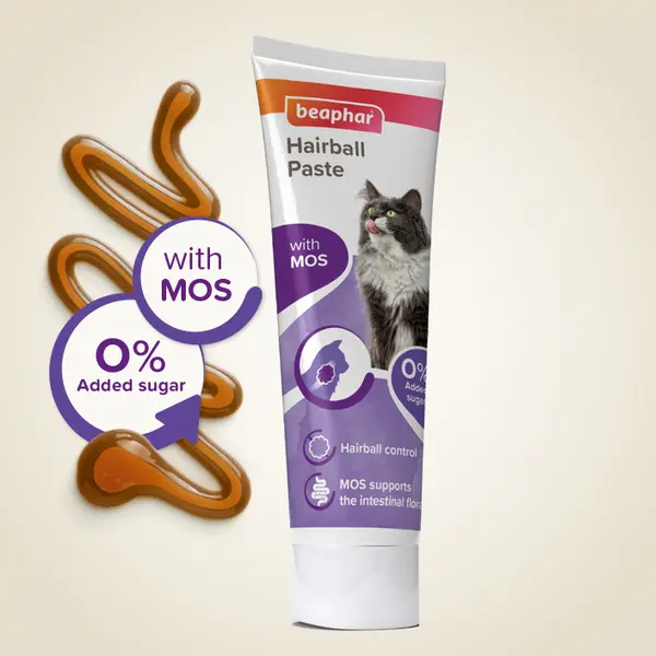 Beaphar Duo-Malt Hairball Prebiotic Paste for Cats - Малцова паста против образуване на космени топки  - тубичка  100 г