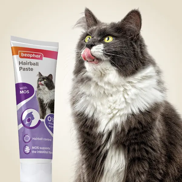 Beaphar Duo-Malt Hairball Prebiotic Paste for Cats - Малцова паста против образуване на космени топки  - тубичка  100 г