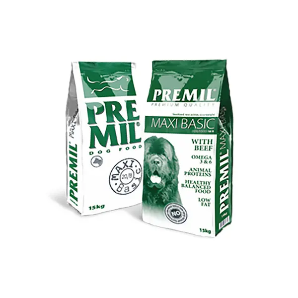 Premil Maxi Basic - пълноценна храна за кастрирани и предразположени към наднормено тегло кучета - 15 кг