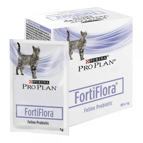 Purina Pro Plan Veterinary Diets Cat - FortiFlora - хранителна добавка за котки със стомашно-чревни проблеми 30 x 1 гр.